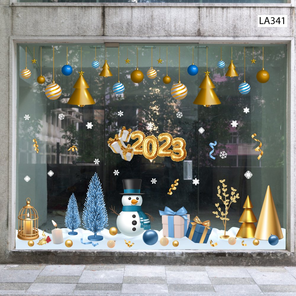 Combo Decal Trang Trí Noel Giáng Sinh An Lành 2023