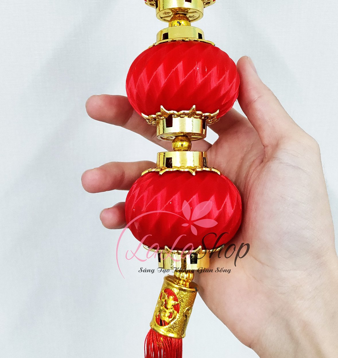 Dây lộc treo chữ phúc lồng đèn may mắn trang trí tết mẫu 2
