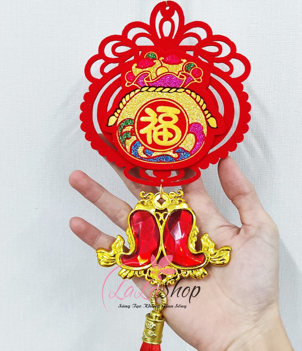 Dây lộc treo chữ phúc may mắn trang trí tết mẫu 3