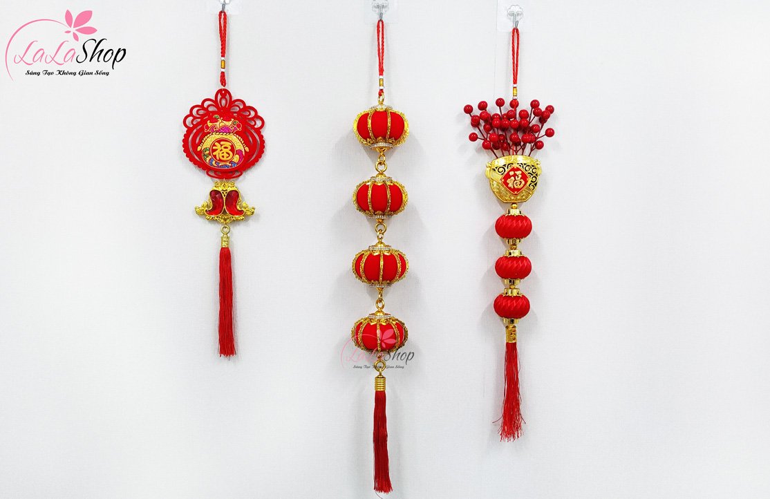 Dây lộc treo chữ phúc may mắn trang trí tết mẫu 3