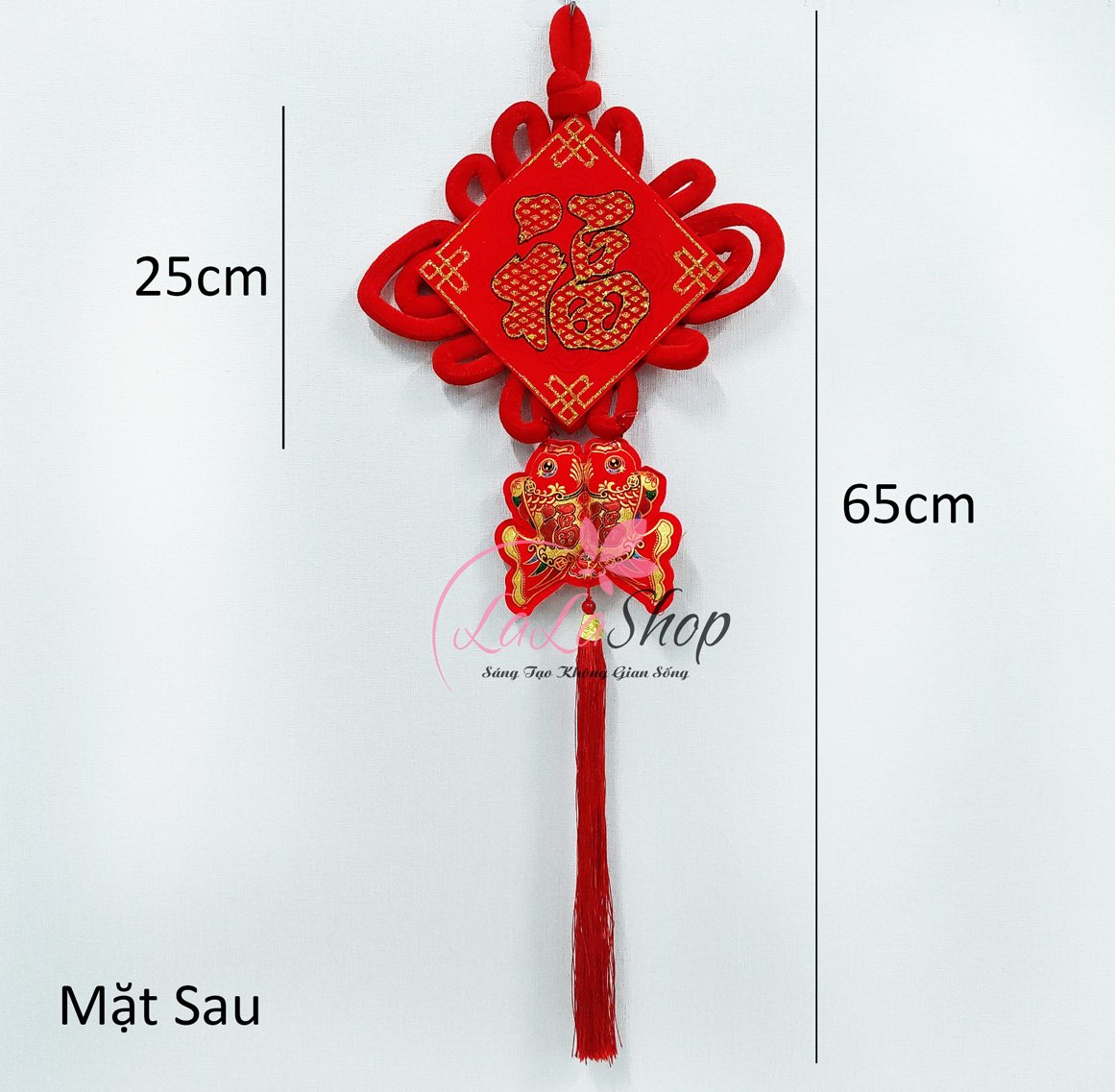 Liễn chữ phúc nhung đỏ 65cm trang trí ngày tết mẫu 10