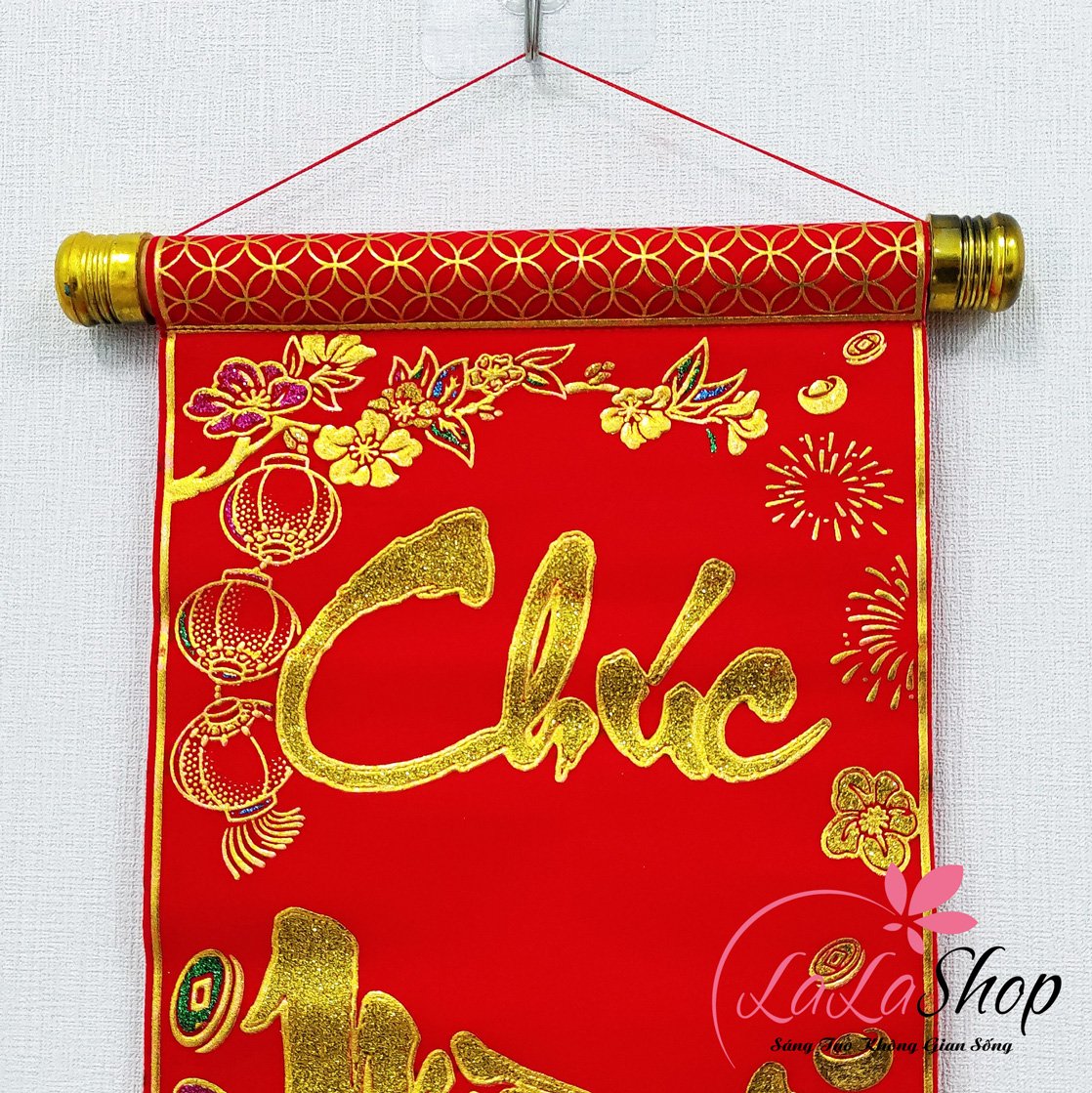 Combo Cặp Liễn Mành Câu Đối Đỏ Chúc Mừng Năm Mới - An Khang Thịnh Vượng Mẫu 3