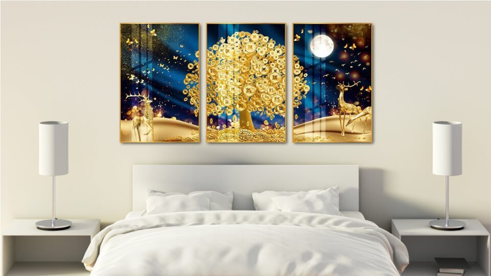 Những bức tranh đẹp treo phòng ngủ lãng mạn nhất 2023 tại Lala