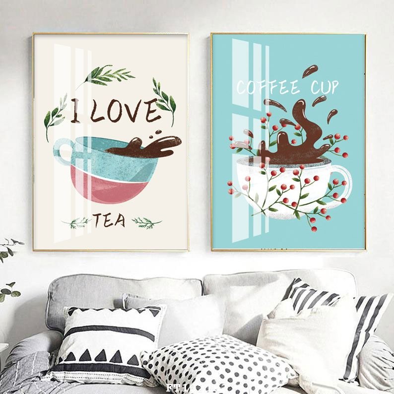 Tranh Treo Quán Cafe I Love Tea