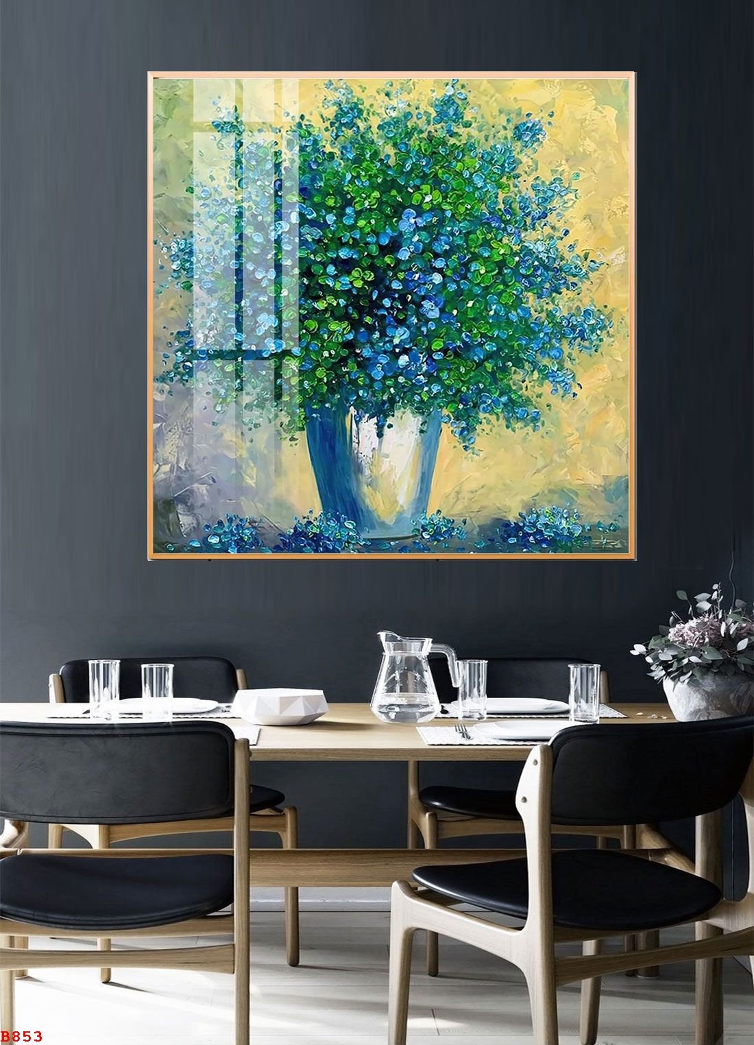 Tranh Treo Tường Bình Hoa Baby Xanh Nghệ Thuật