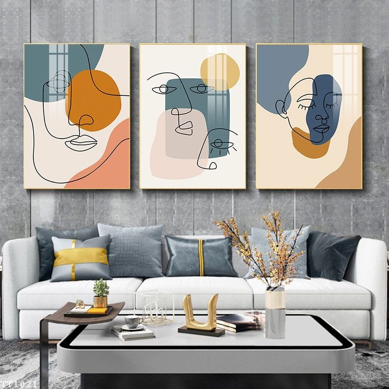 Tranh Treo Tường Khuôn Mặt Nghệ Thuật Tối Giản
