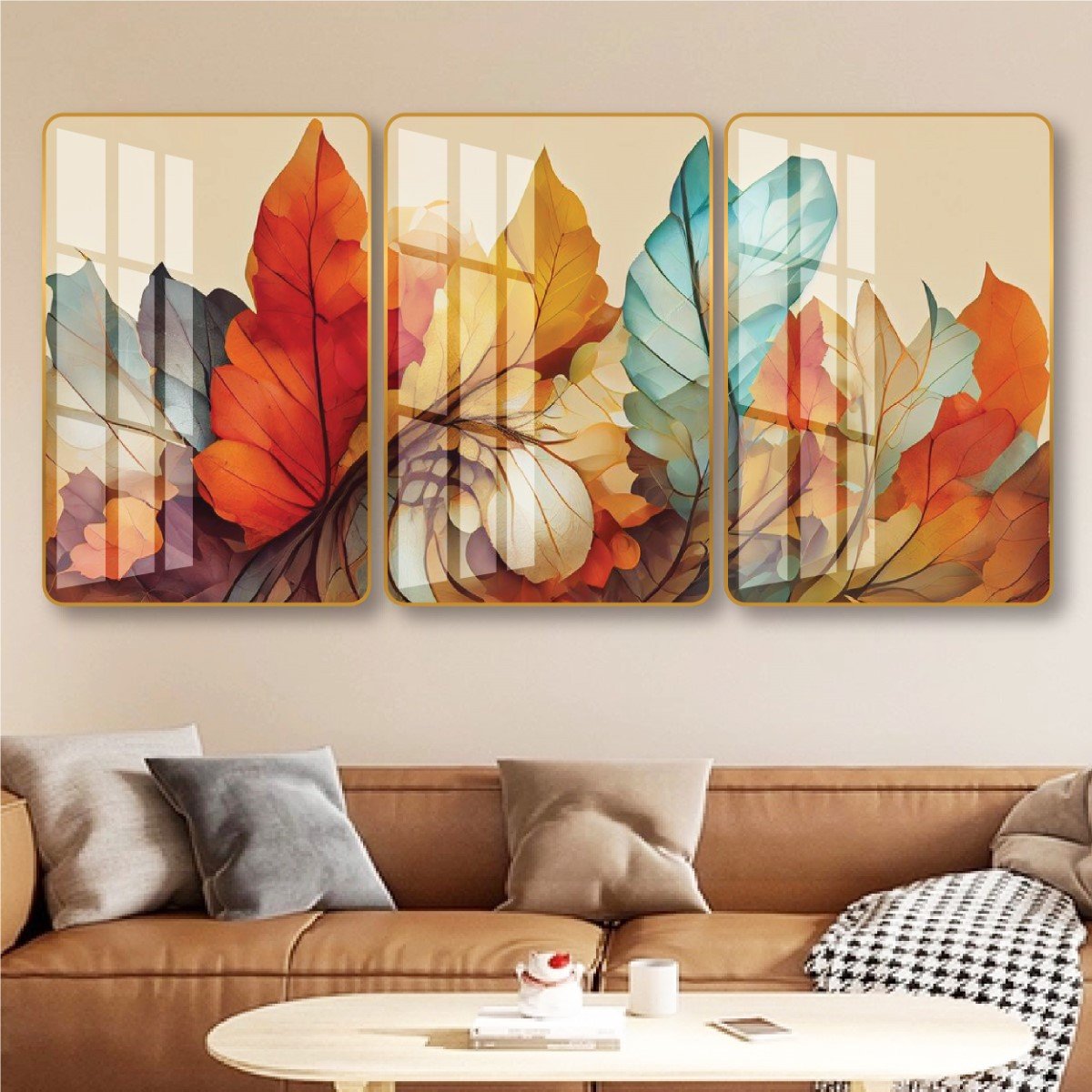 Tranh Treo Tường Trừu Tượng L&aacute; Nghệ Thuật