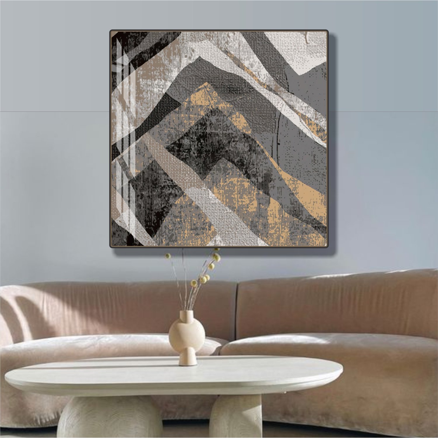 Tranh treo tường trừu tượng 1 tấm vuông