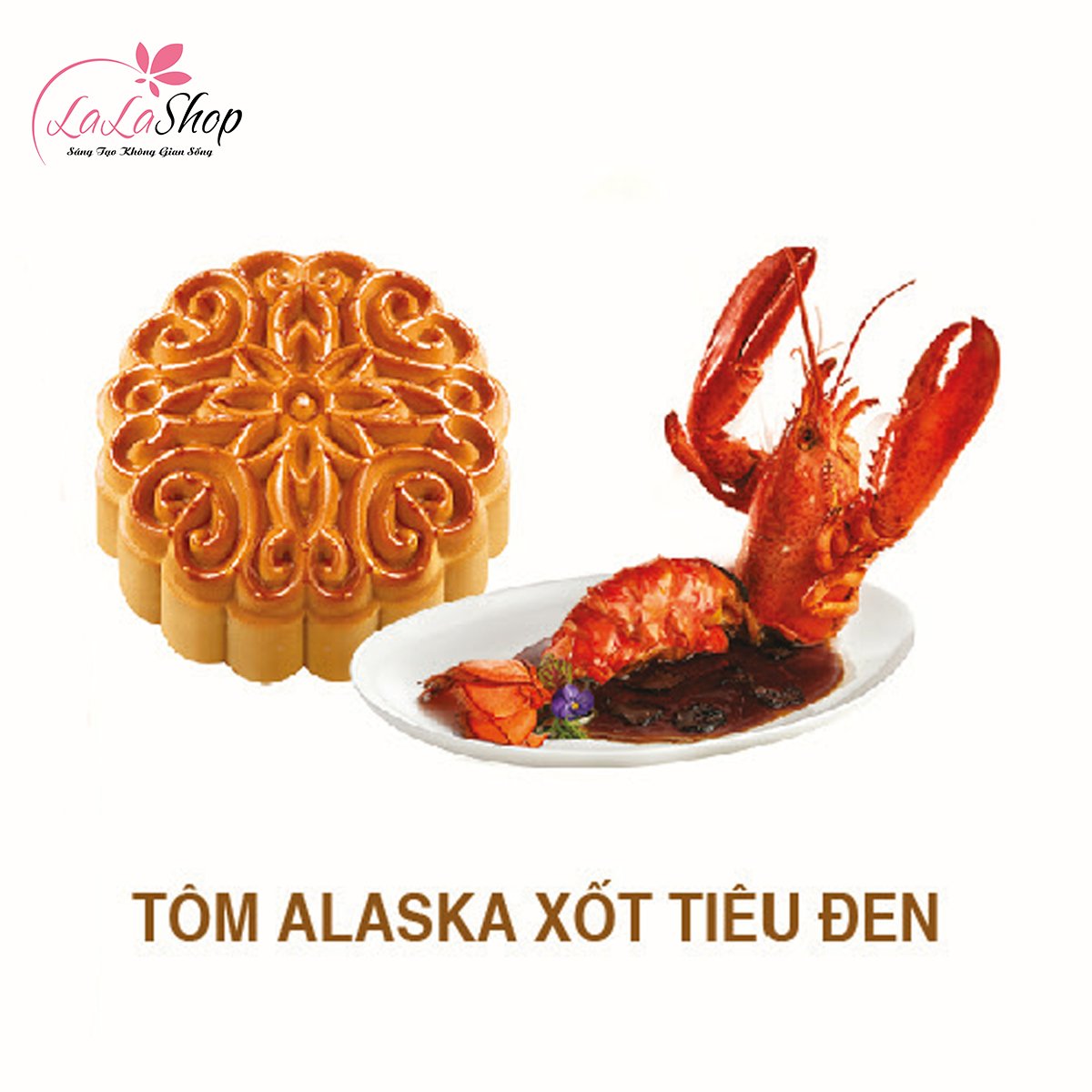 B&aacute;nh trung thu Kido vị T&ocirc;m Alaska xốt ti&ecirc;u đen 1 trứng 180g