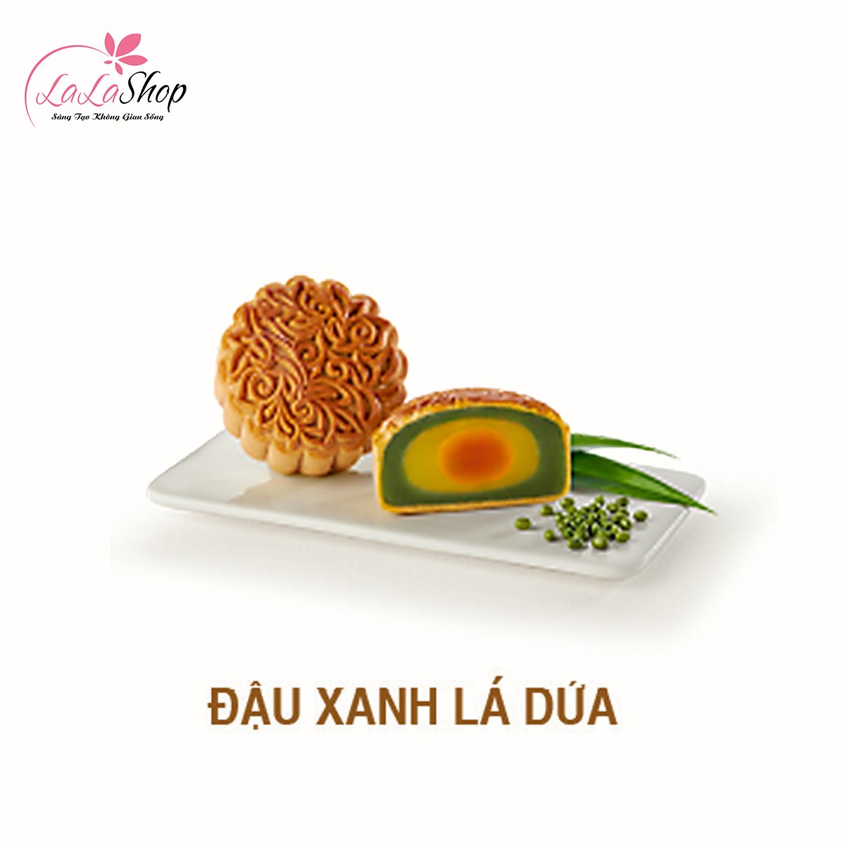 B&aacute;nh trung thu Kido vị đậu xanh l&aacute; dứa 1 trứng 180g