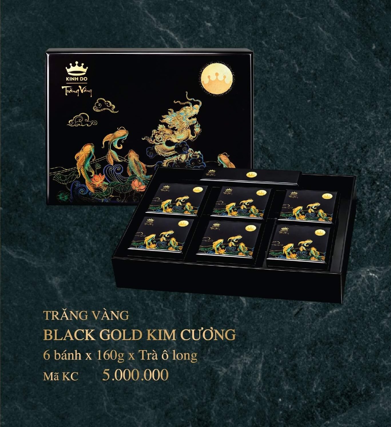 Bánh trung thu Kinh Đô Trăng Vàng Black And Gold Kim Cương