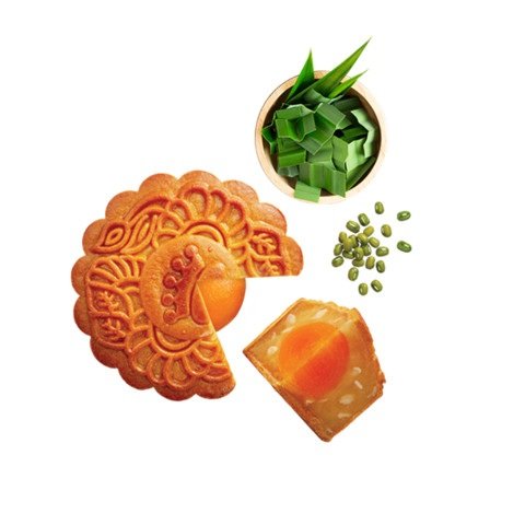 B&aacute;nh Trung Thu Kinh Đ&ocirc; Đậu Xanh L&aacute; Dứa Đặc Biệt 2 Trứng 210g