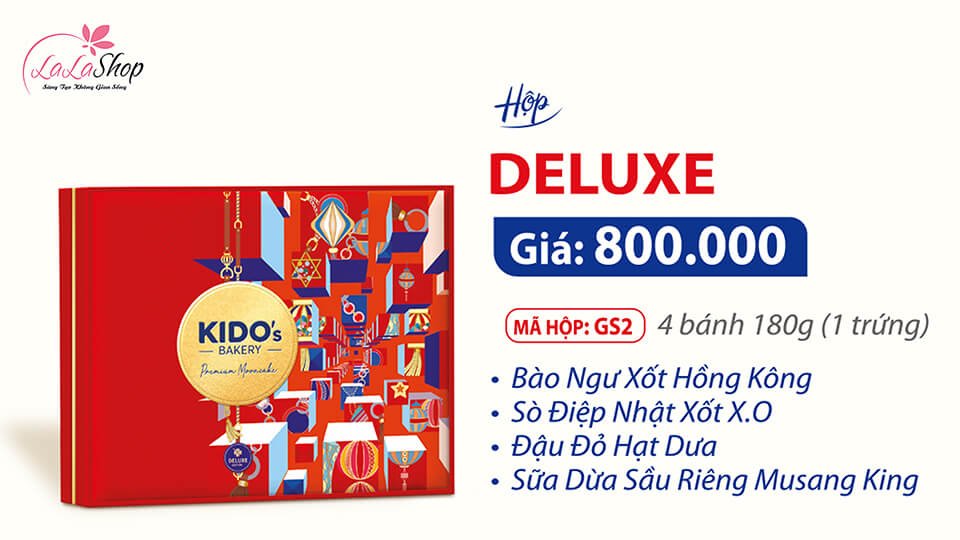 Hộp 4 Bánh Trung Thu Kido Cao Cấp Deluxe