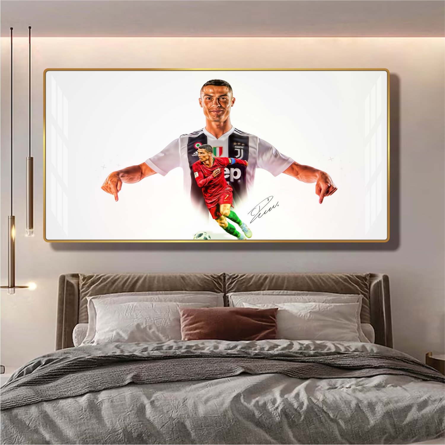 Tranh Treo Tường Cầu Thủ Bóng Đá Cristiano Ronaldo Mẫu 06