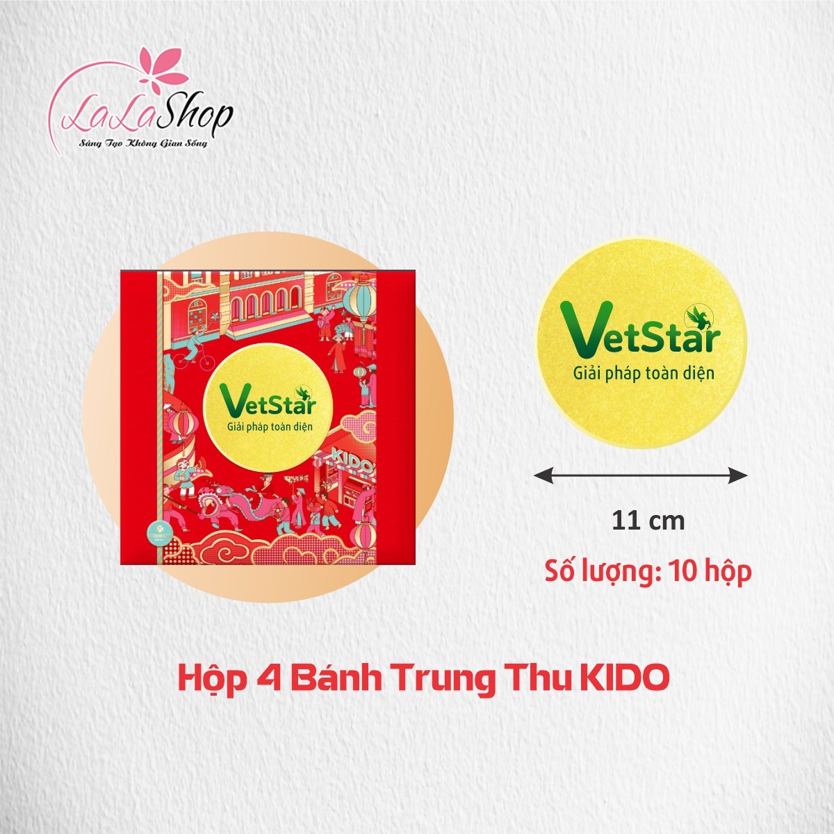 Hộp 4 bánh trung thu Kido cao cấp special - Red Label (GS4)