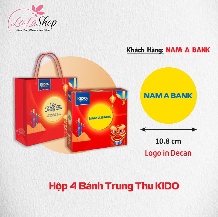 Hộp 4 b&aacute;nh trung thu KIDO T&acirc;m Giao