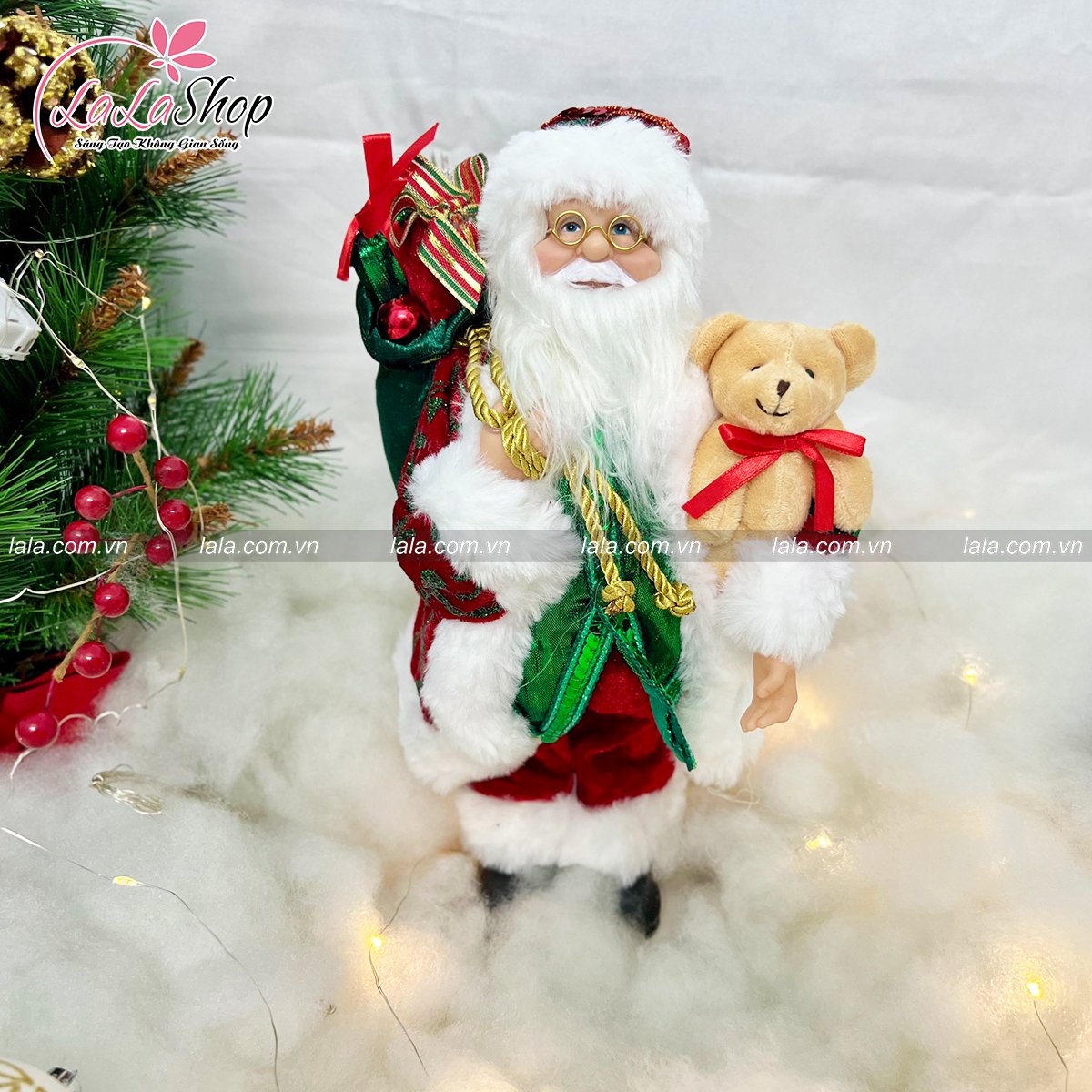 Mô hình Ông Già Noel Và Gấu Size Nhỏ 024