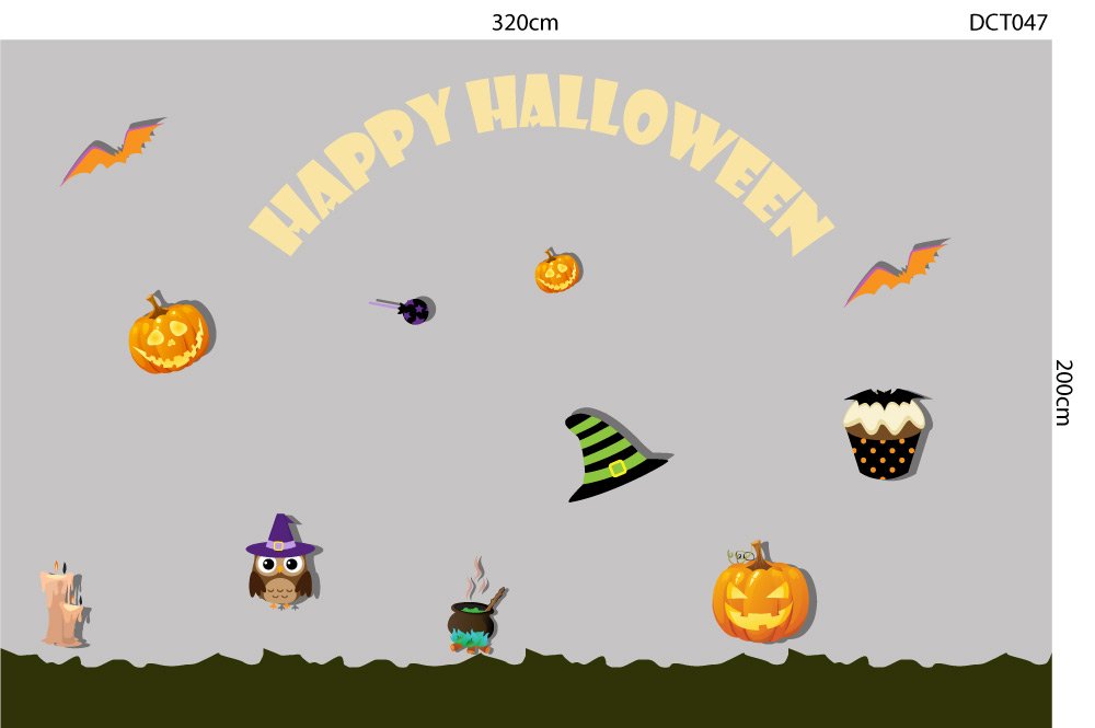 Decal Trang Trí Halloween Rùng Rợn Combo 11