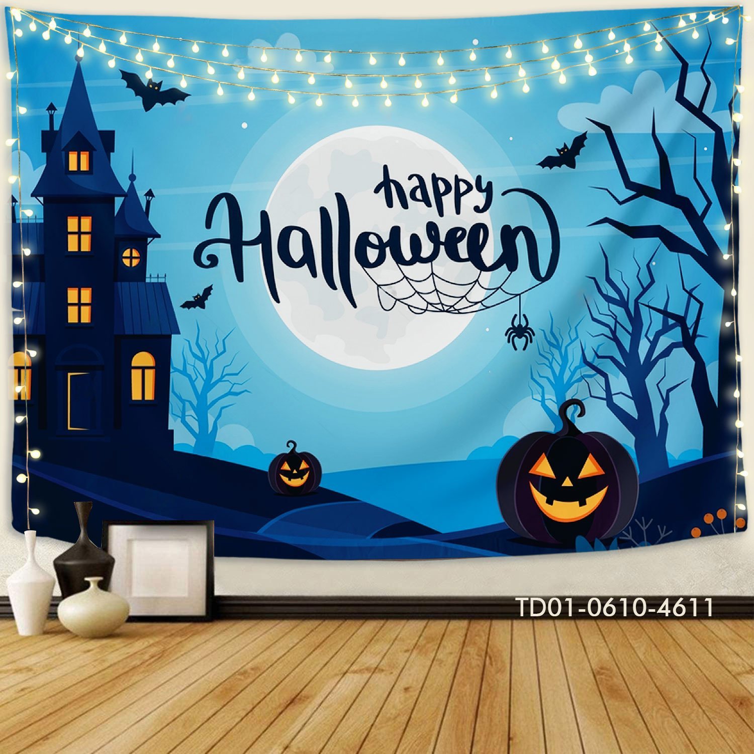 Tranh Vải Halloween Treo Tường Happy Halloween