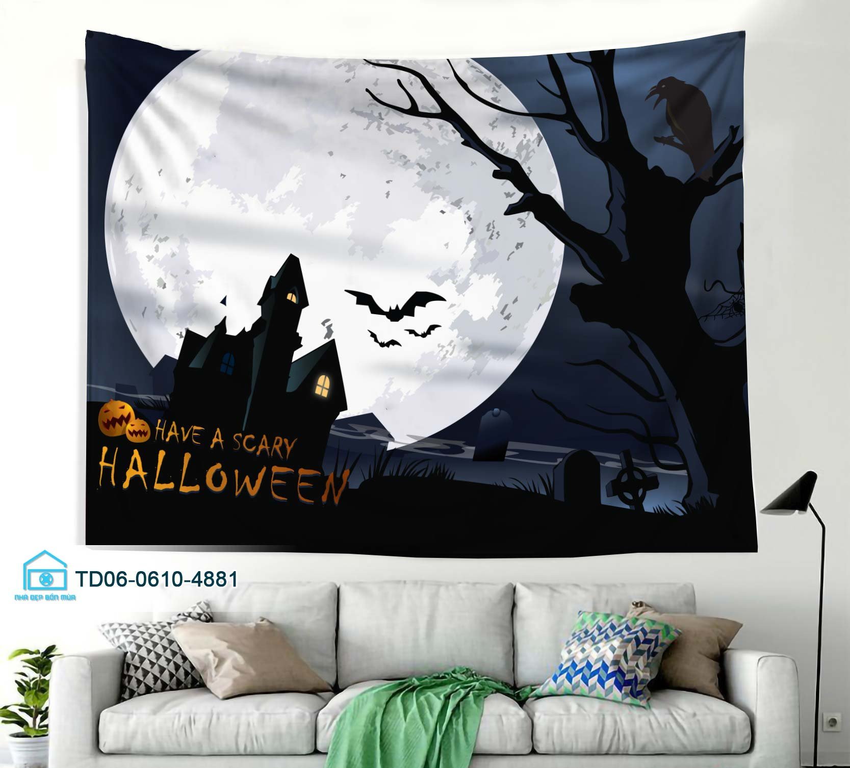 Tranh Vải Halloween Treo Tường Have A Scary Halloween