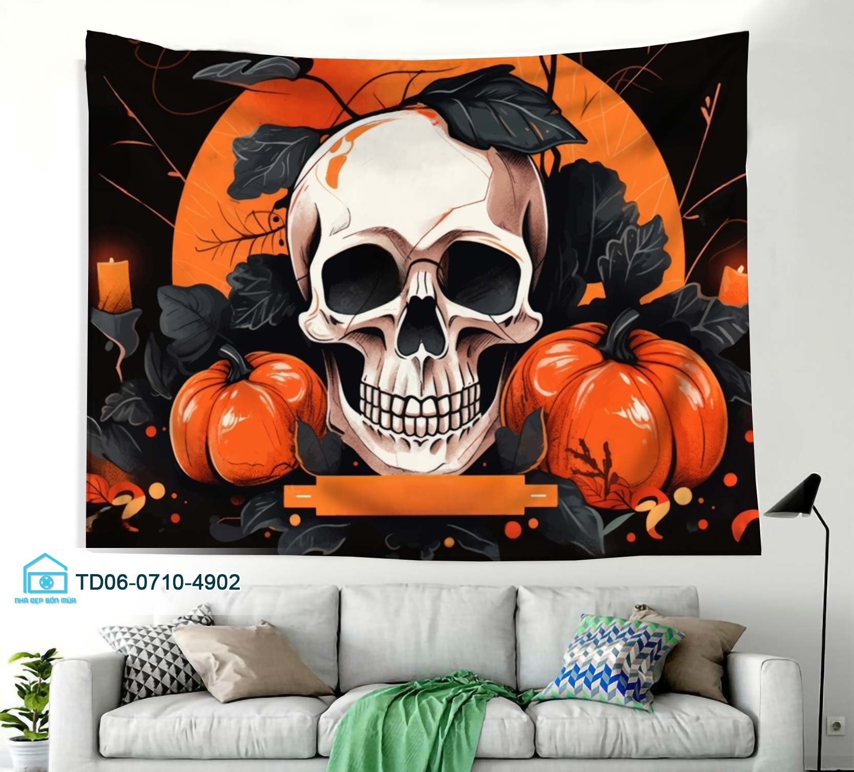 Tranh Vải Halloween Treo Tường Halloween Ma Mị