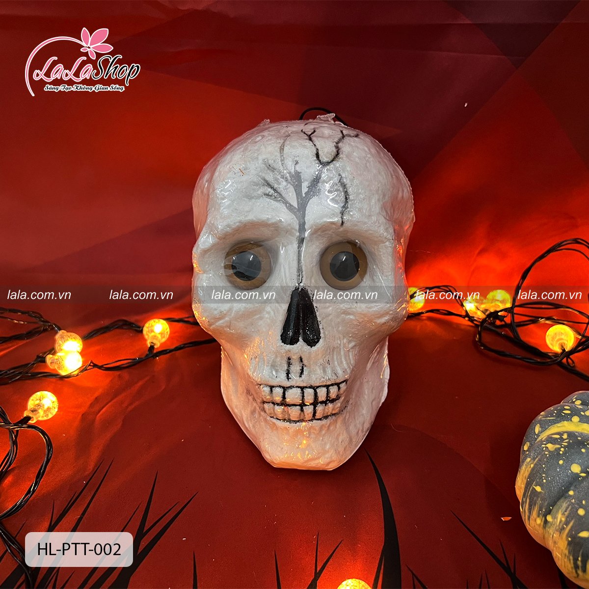 Phụ Kiện Trang Trí Halloween Đầu Lâu Trắng