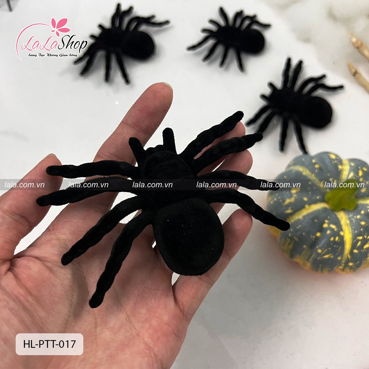 Set 4 Nhện đen Phụ Kiện Trang Trí Halloween Mẫu 017