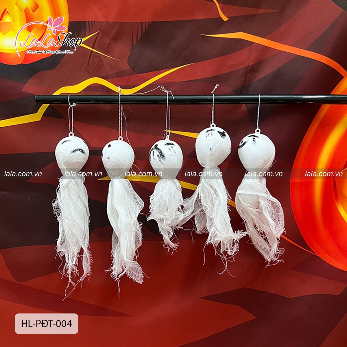 Set 5 Đồ treo trang trí Halloween Ma Le Trắng Size Nhỏ