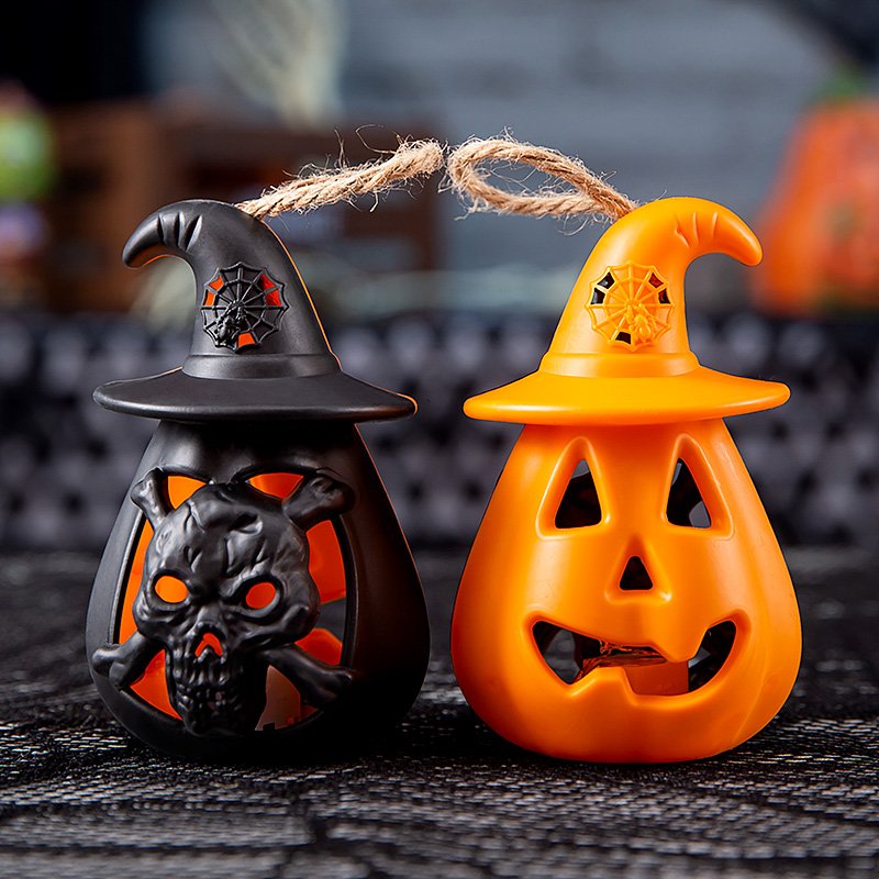 Phụ Kiện Trang Trí Halloween Đèn Bí Ngô có đèn sáng siêu xinh mẫu 2