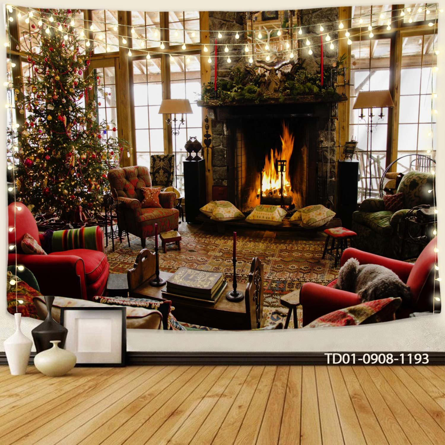 Tranh Vải Treo Tường Trang Trí Noel Mẫu 9