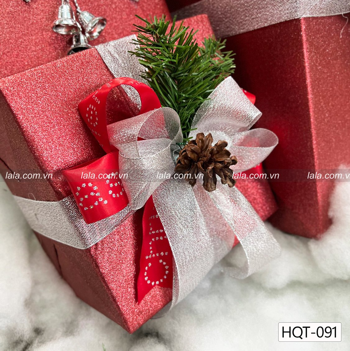 Set 5 Hộp Quà Giáng Sinh Trang Trí Cây Thông Noel Làm Quà Tặng - Mẫu 091