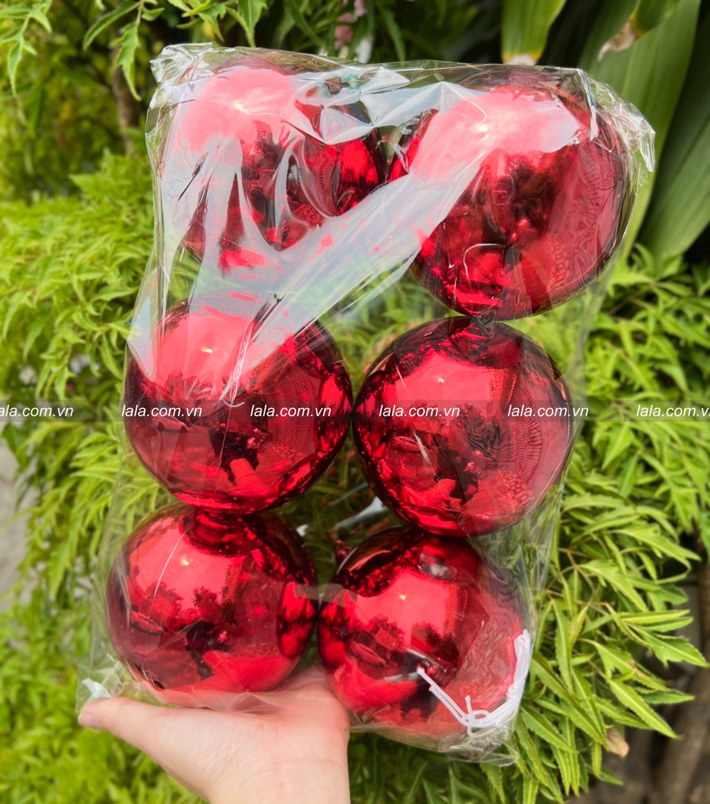 Đồ Trang Tr&iacute; Noel Combo 6 Quả Ch&acirc;u B&oacute;ng