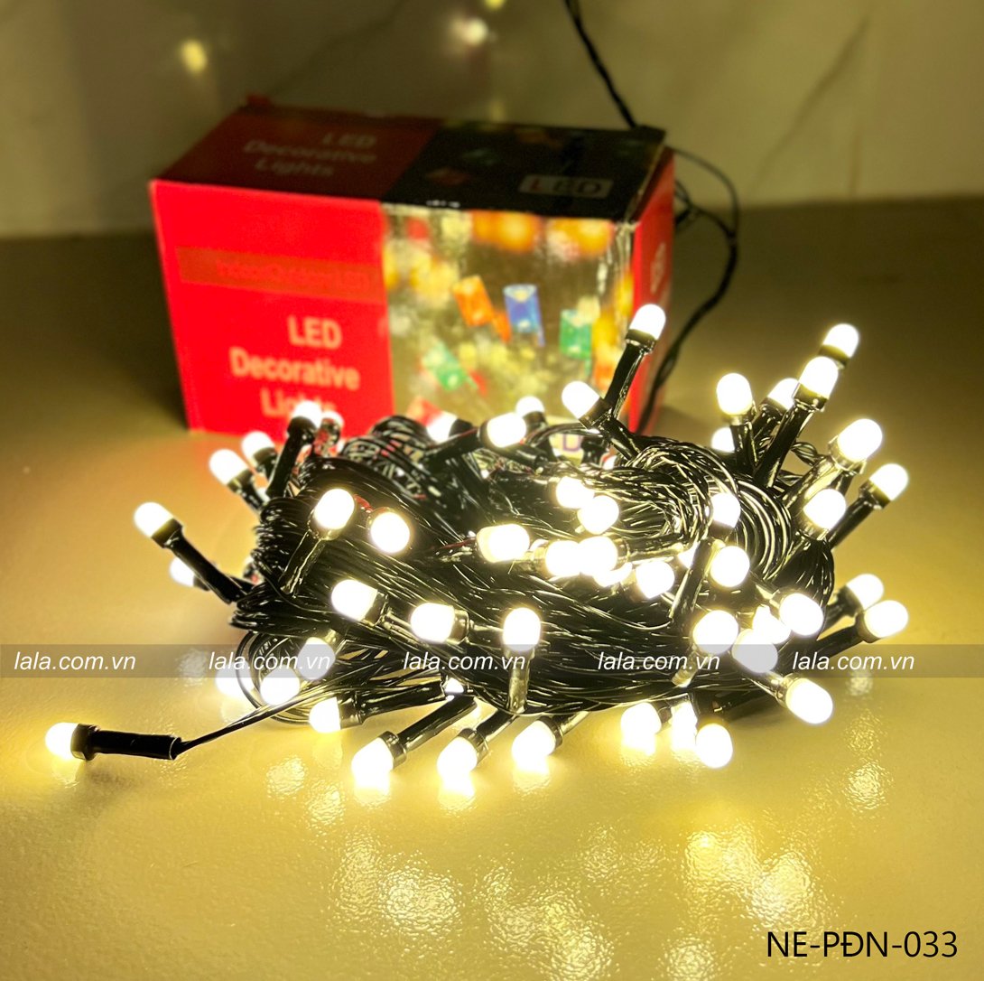 Dây đèn 17m bóng đục ánh sáng vàng - Có hộp