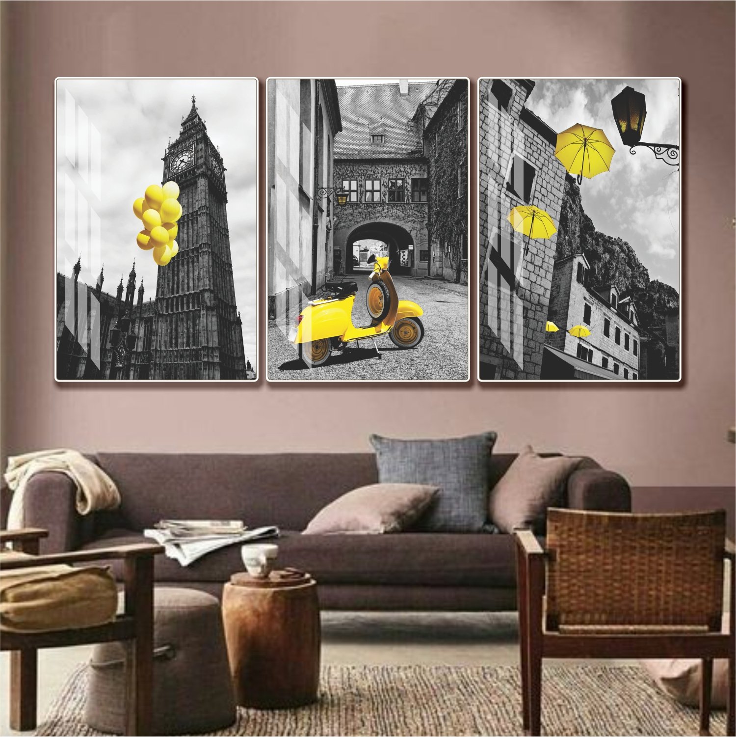 Tranh treo tường nghệ thuật phong cảnh đường phố mẫu 951