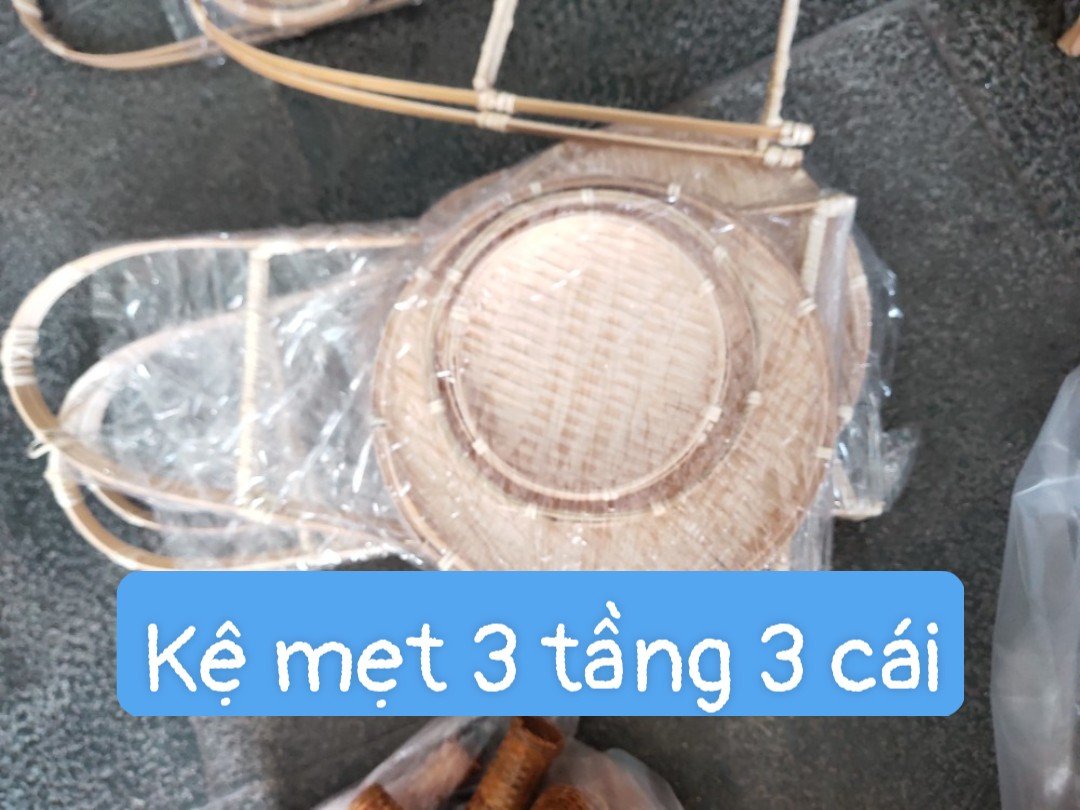 Kệ mẹt tre 3 tầng