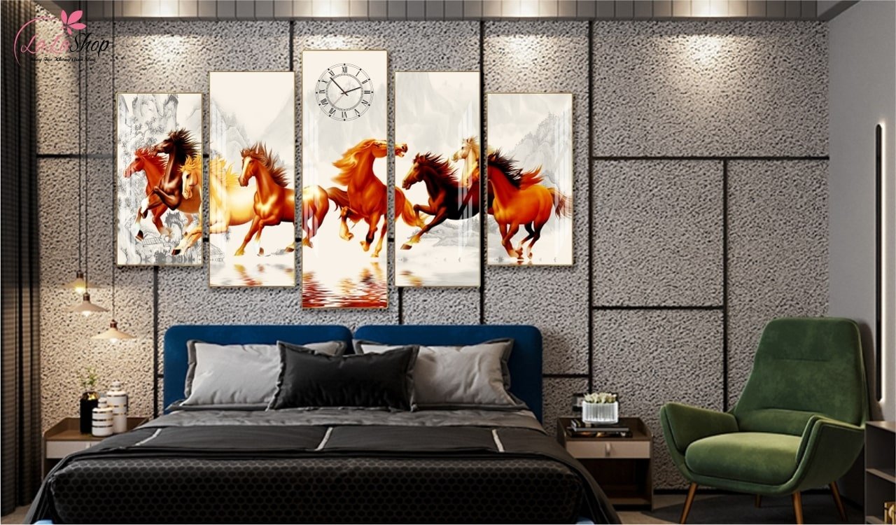 Tranh decor phòng ngủ - Tranh canvas mang vẻ đẹp đương đại và tối giản
