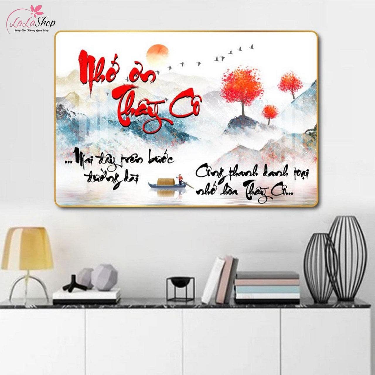 Tranh 20/11 - Tranh tr&aacute;ng gương với chủ đề Nh&agrave; gi&aacute;o