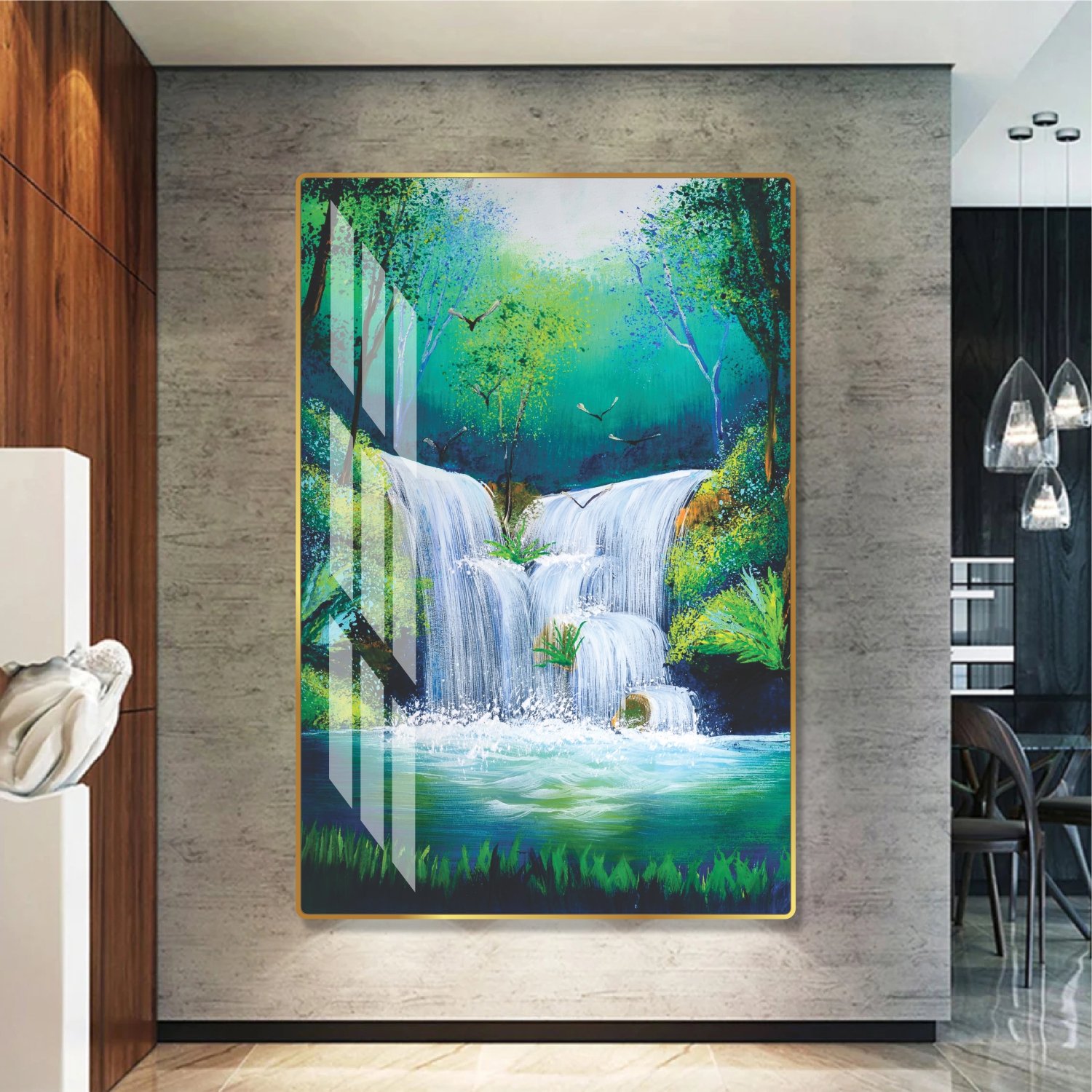 Tranh treo tường phong cảnh thác nước hùng vĩ mẫu 4004