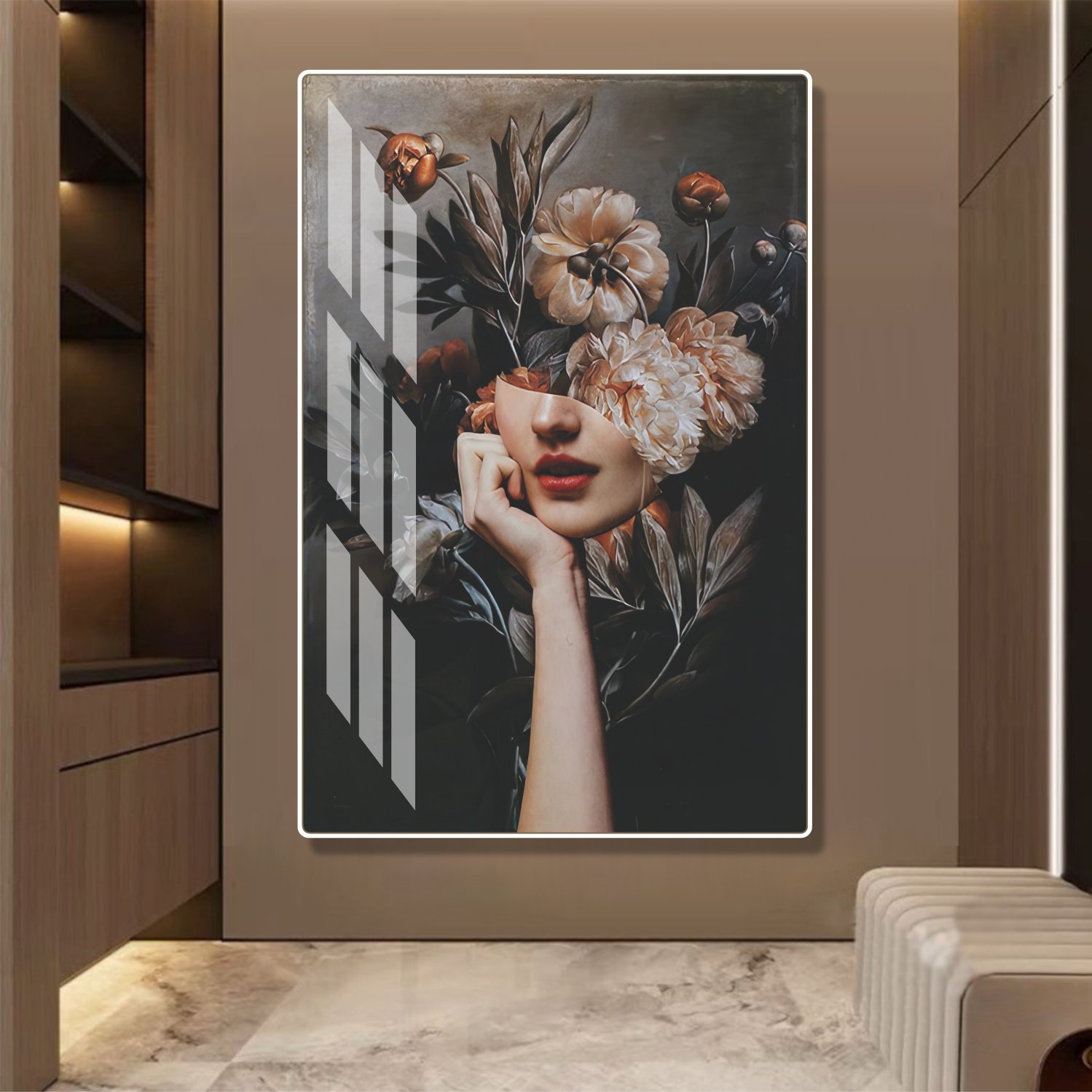 Tranh treo tường cô gái nghệ thuật mẫu 4003