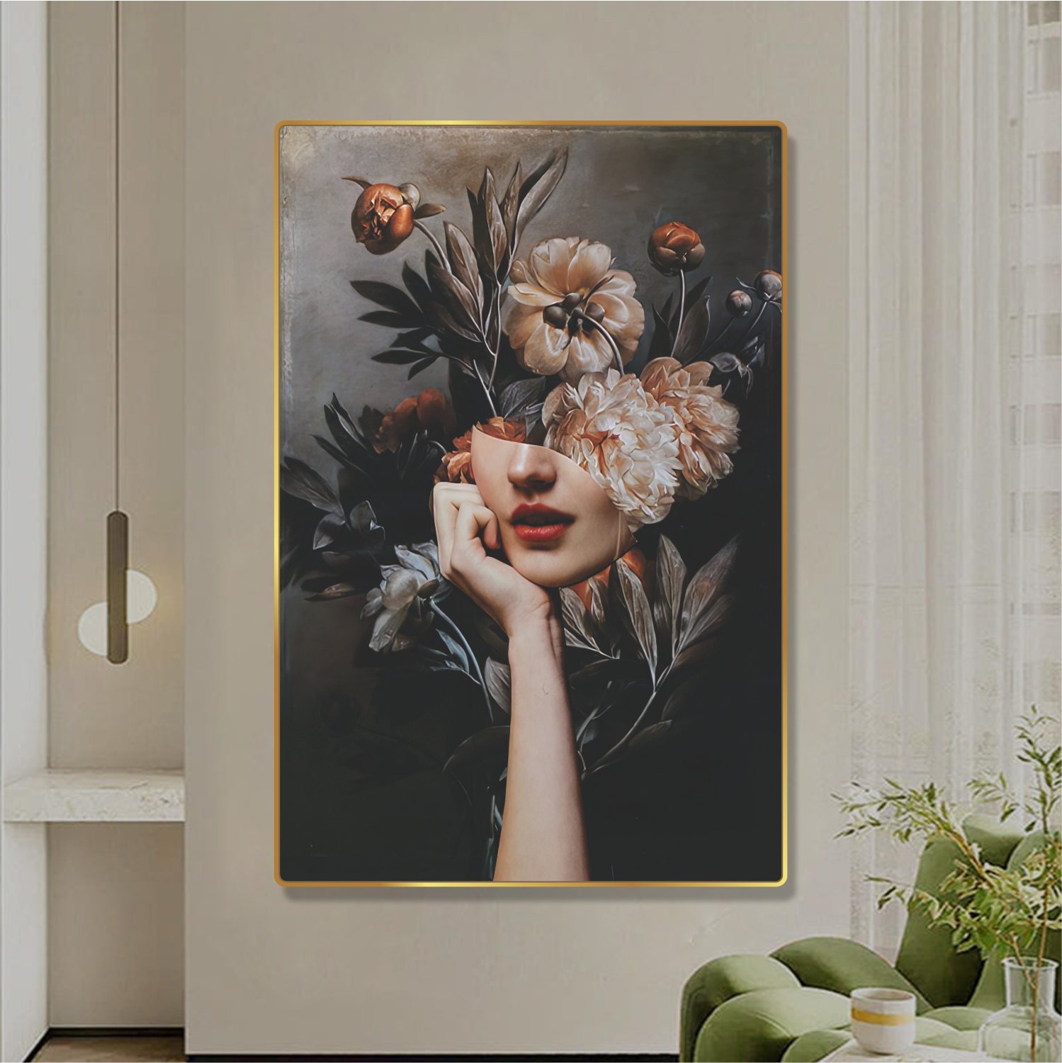 Tranh treo tường cô gái nghệ thuật mẫu 4003