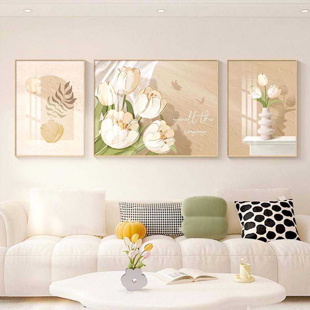 Tranh Treo Tường&nbsp;Hoa Tulip Trắng&nbsp;Nghệ Thuật