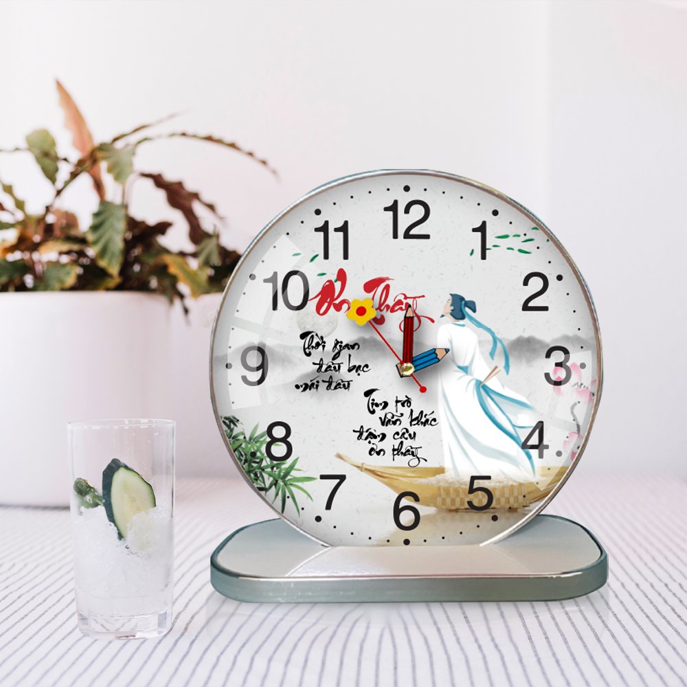 Tranh Đồng Hồ Để Bàn Thư Pháp Ơn Thầy