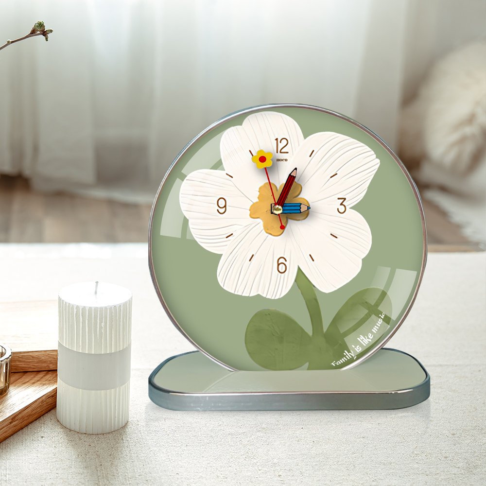 Tranh Đồng Hồ Để Bàn Cành Hoa Nghệ Thuật 2