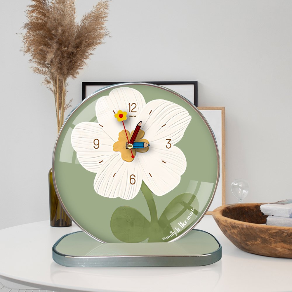 Tranh Đồng Hồ Để Bàn Cành Hoa Nghệ Thuật 2