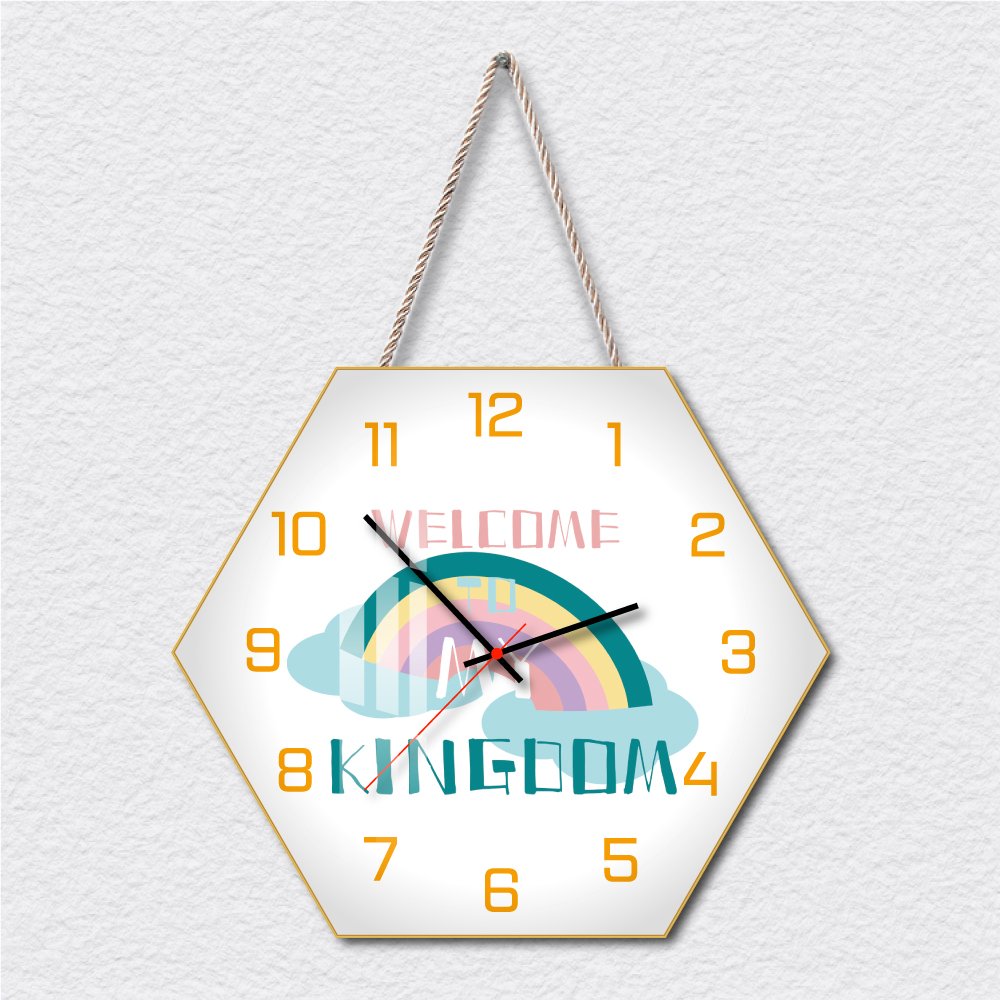 Tranh Đồng Hồ Dây Treo Tráng Gương Vương Quốc Thần Tiên