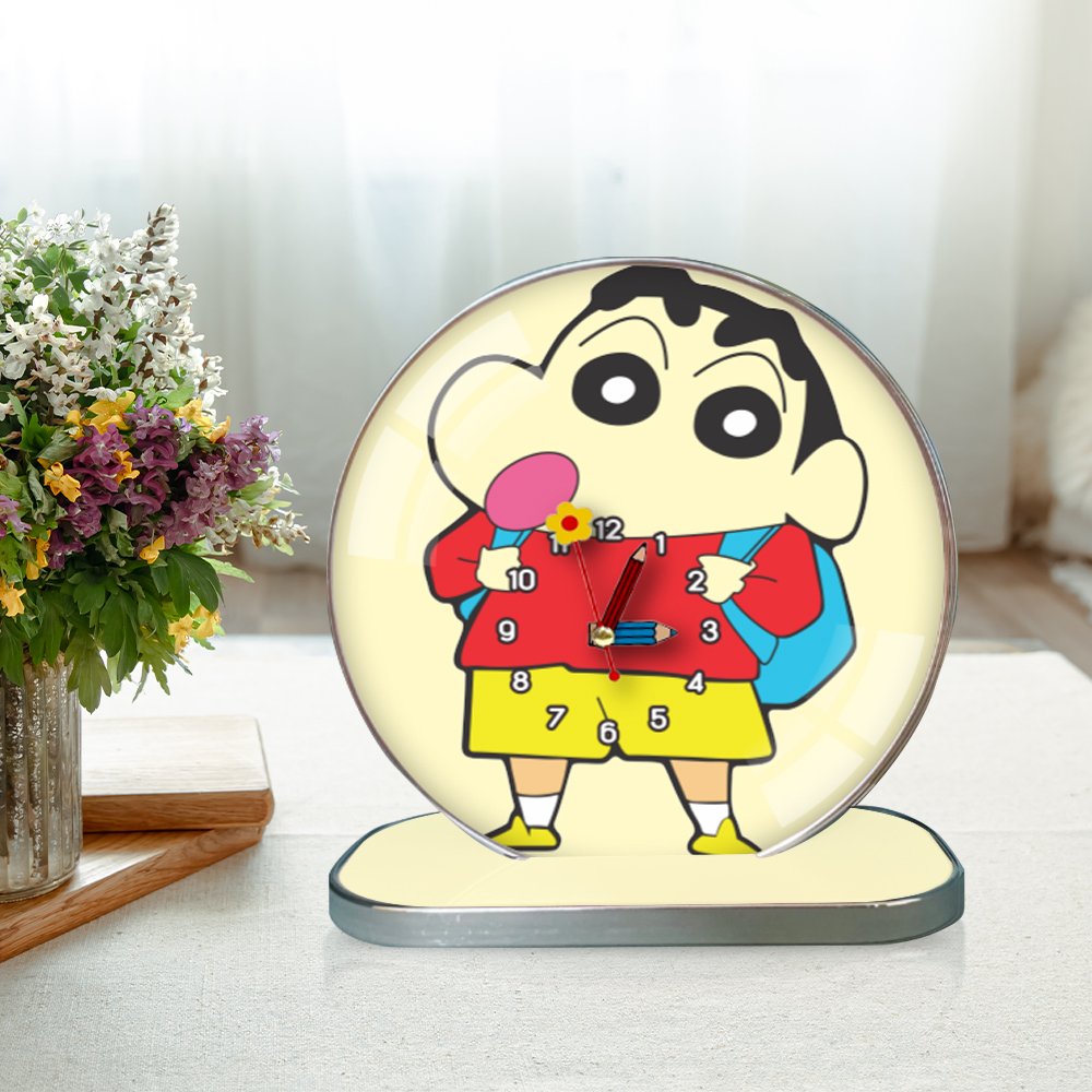 Tranh Đồng Hồ Để Bàn Hình Shin Cậu Bé Bút Chì