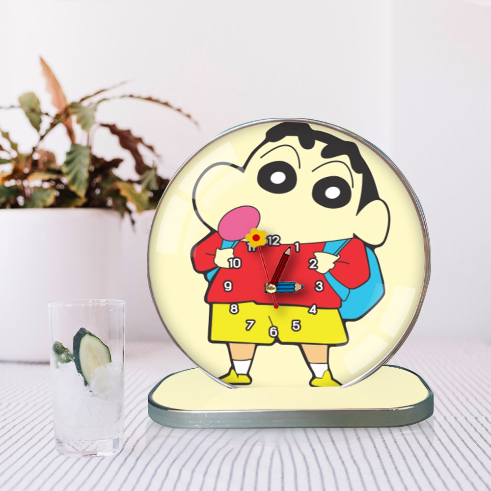 Tranh Đồng Hồ Để Bàn Hình Shin Cậu Bé Bút Chì