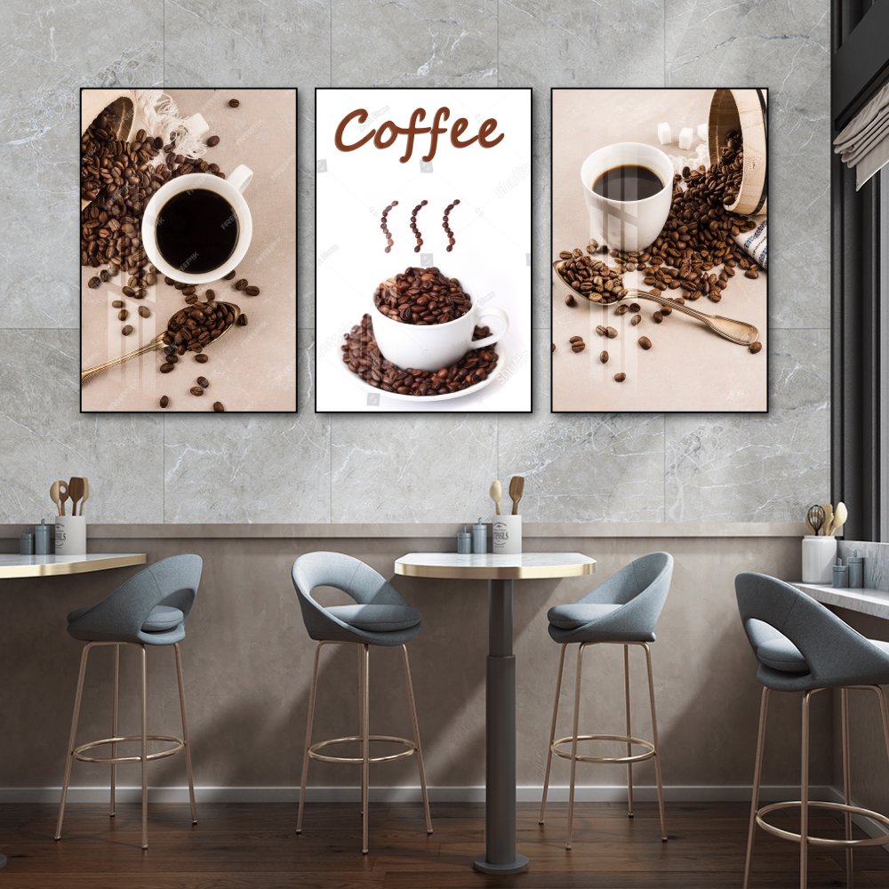 Tranh 3 Tấm Treo Tường Coffee Nghệ Thuật 2