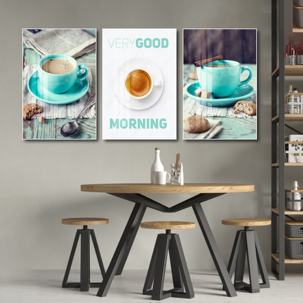 Tranh 3 Tấm Treo Tường Coffee Nghệ Thuật Mẫu 17
