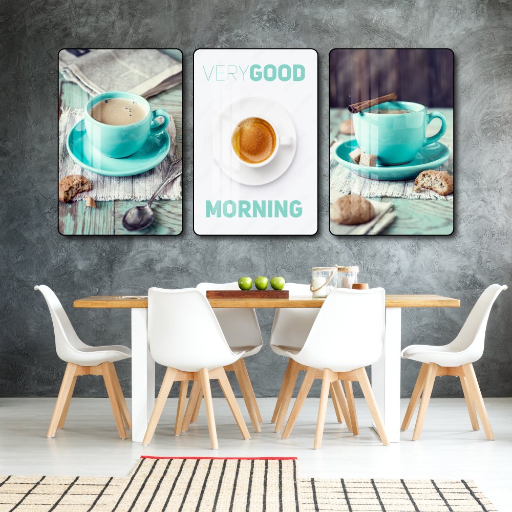 Tranh 3 Tấm Treo Tường Coffee Nghệ Thuật Mẫu 17
